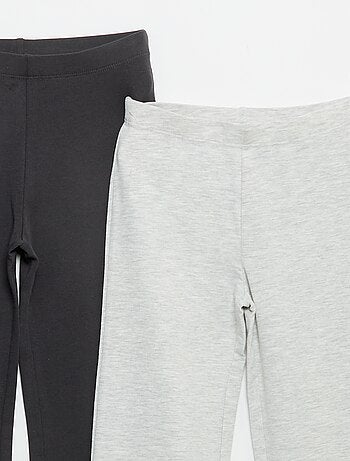 Pack de 2 leggings lisos forma flare