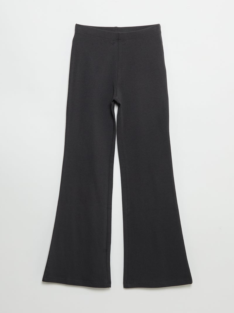 Pack de 2 leggings lisos forma flare Gris - Kiabi