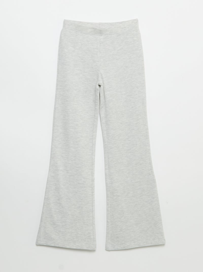 Pack de 2 leggings lisos forma flare Gris - Kiabi