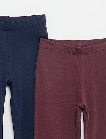 Pack de 2 leggings lisos forma flare