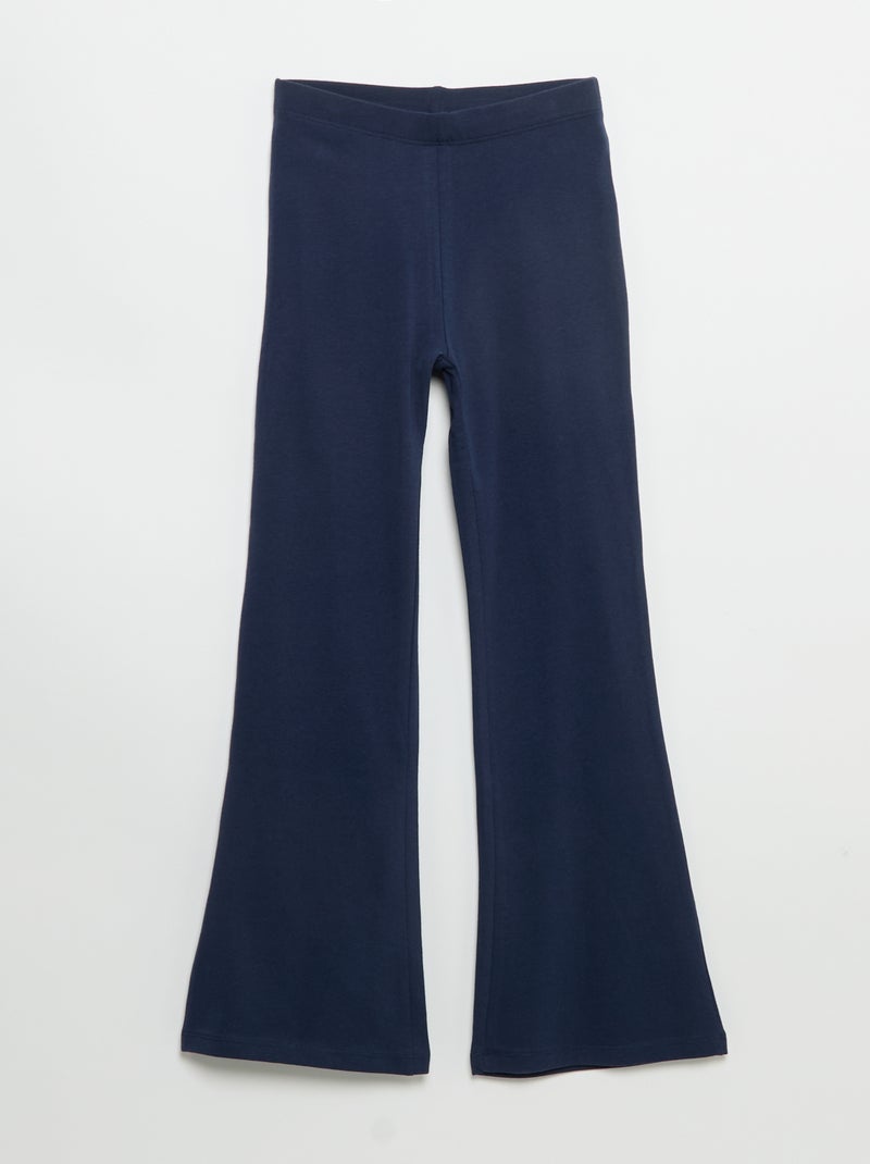Pack de 2 leggings lisos forma flare Negro - Kiabi