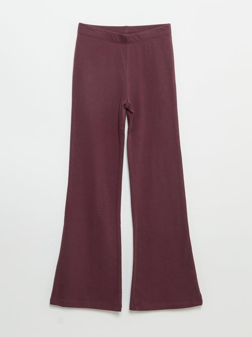 Pack de 2 leggings lisos forma flare - Kiabi