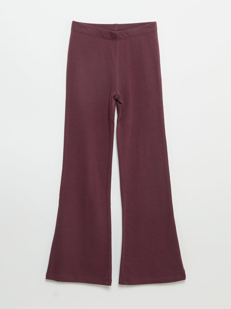 Pack de 2 leggings lisos forma flare Negro - Kiabi