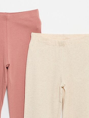 Pack de 2 leggings lisos forma flare
