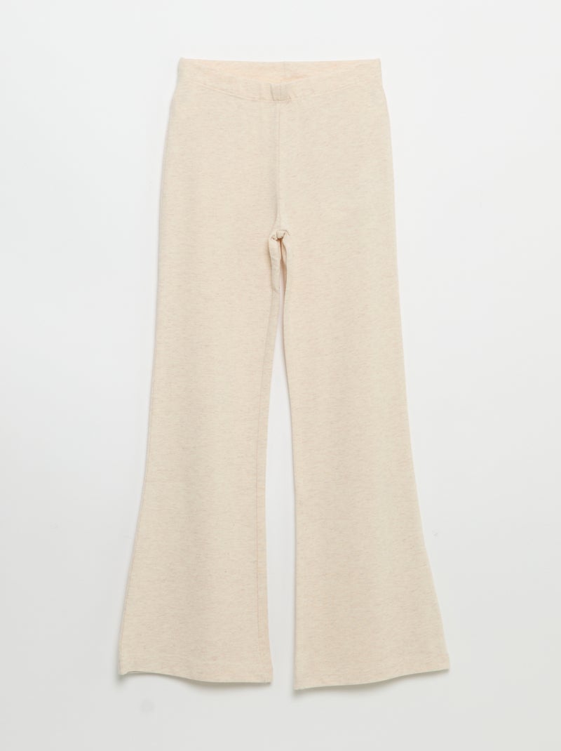 Pack de 2 leggings lisos forma flare Rosa - Kiabi