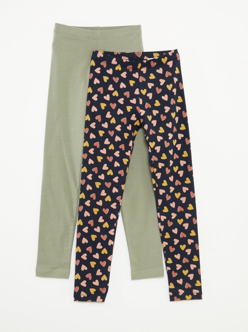 Pack de 2 leggings Verde - Kiabi