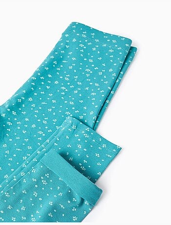Pack de 2 leggins de algodón lisos/florales