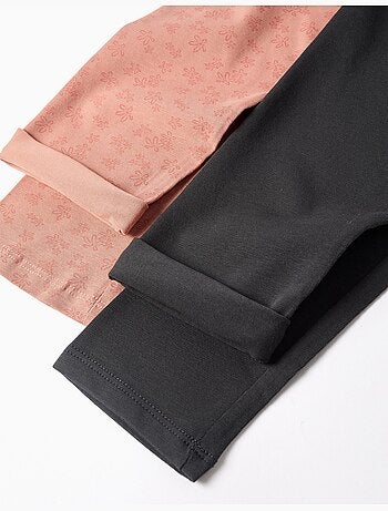 Pack de 2 leggins lisos y estampados