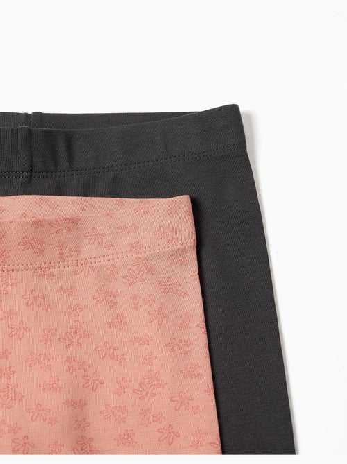 Pack de 2 leggins lisos y estampados - Kiabi Pack de 2 leggins lisos y estampados - Kiabi