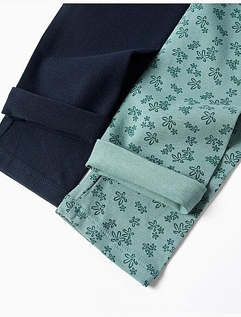 Pack de 2 leggins lisos y estampados