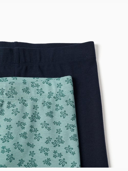 Pack de 2 leggins lisos y estampados - Kiabi Pack de 2 leggins lisos y estampados - Kiabi