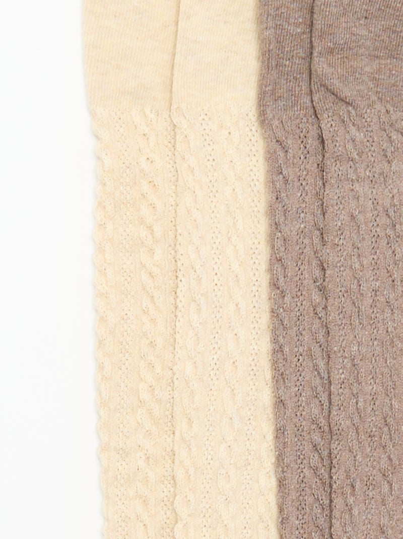 Pack de 2 leotardos Beige - Kiabi