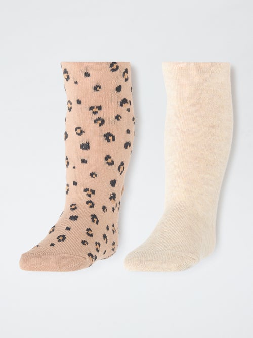 Pack de 2 leotardos cálidos de punto jersey - Kiabi