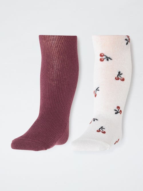 Pack de 2 leotardos cálidos de punto jersey - Kiabi