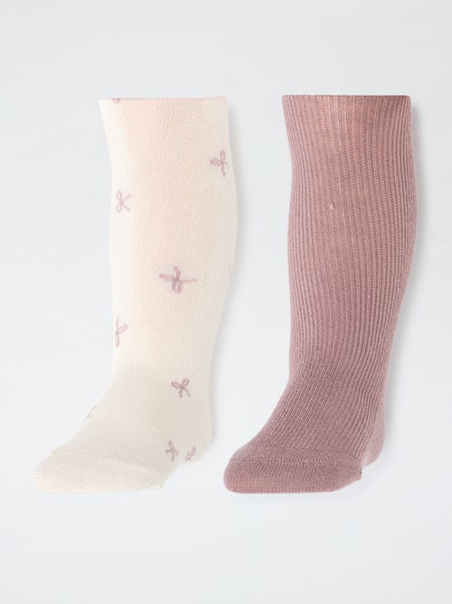 Pack de 2 leotardos cálidos de punto jersey - Kiabi