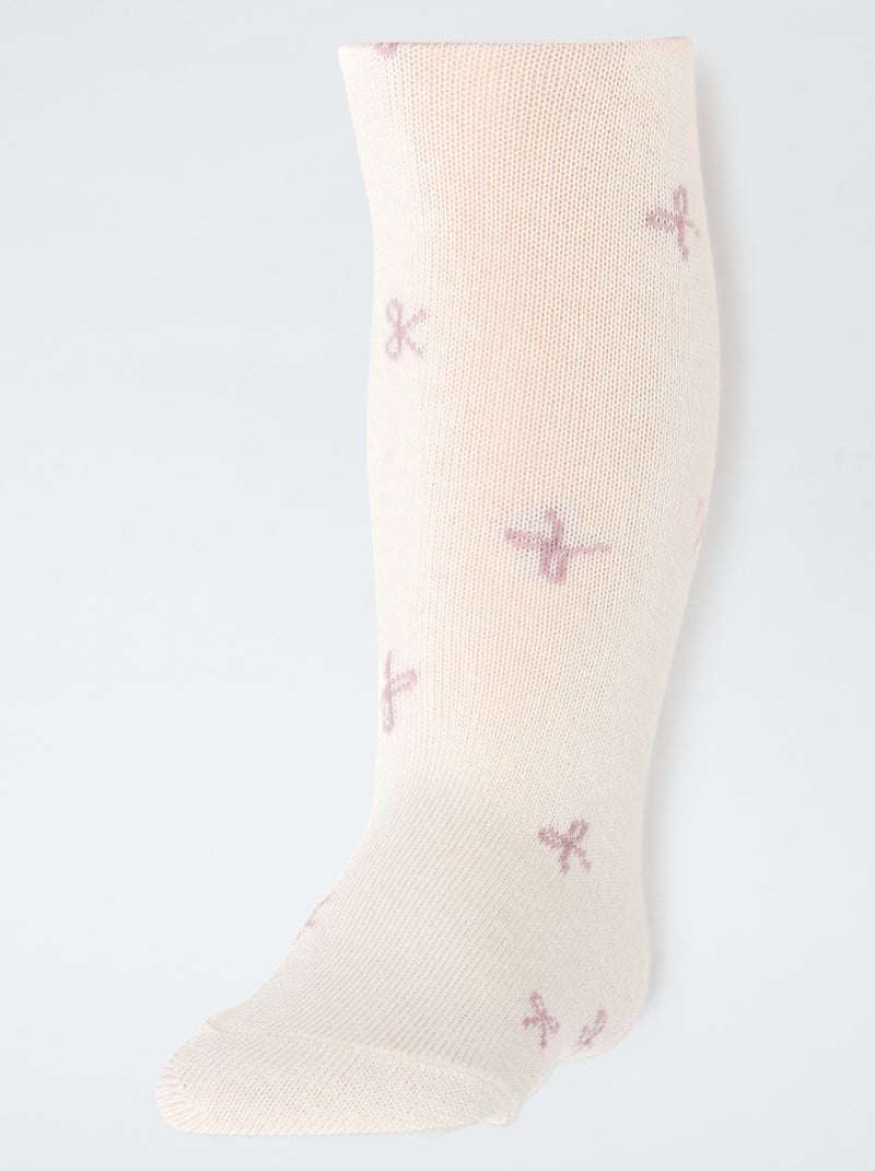 Pack de 2 leotardos cálidos de punto jersey Rosa - Kiabi