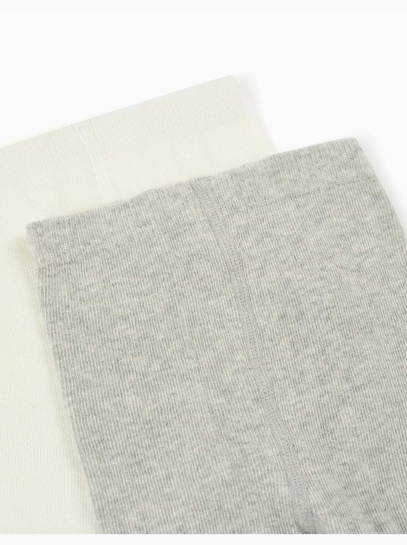 Pack de 2 leotardos con lunares/punto trenzado Multicolor - Kiabi