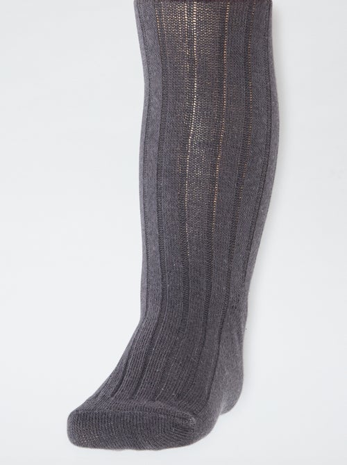 Pack de 2 leotardos de canalé abrigados - Kiabi