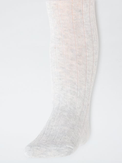 Pack de 2 leotardos de canalé abrigados - Kiabi