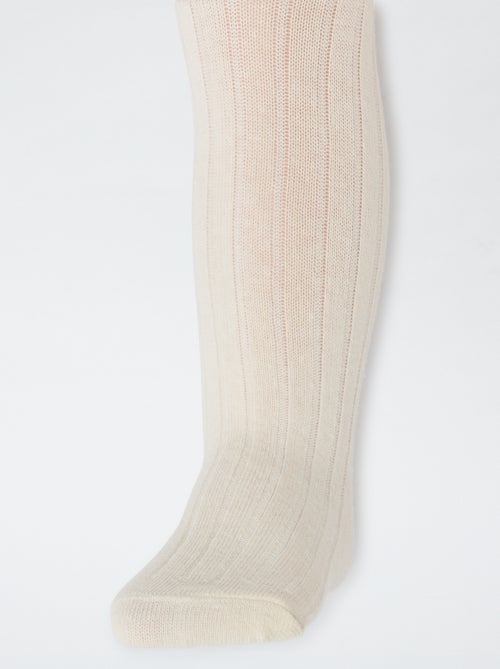 Pack de 2 leotardos de canalé abrigados - Kiabi