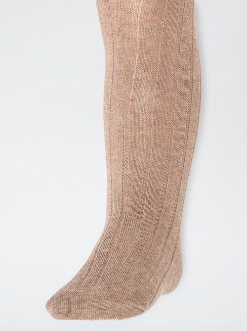 Pack de 2 leotardos de canalé cálidos - Kiabi