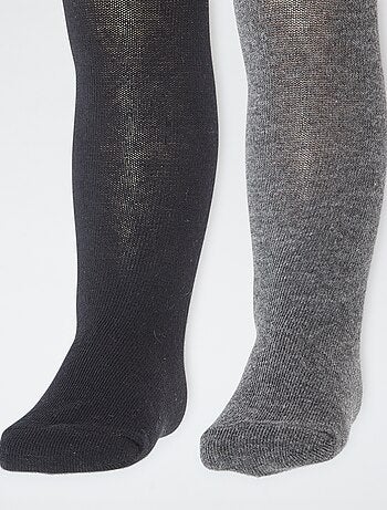 Pack de 2 leotardos de punto liso