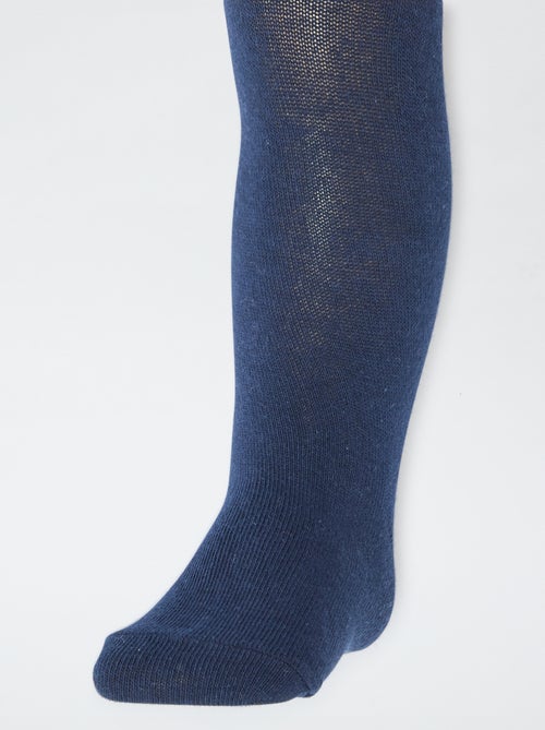 Pack de 2 leotardos de punto lisos - Kiabi