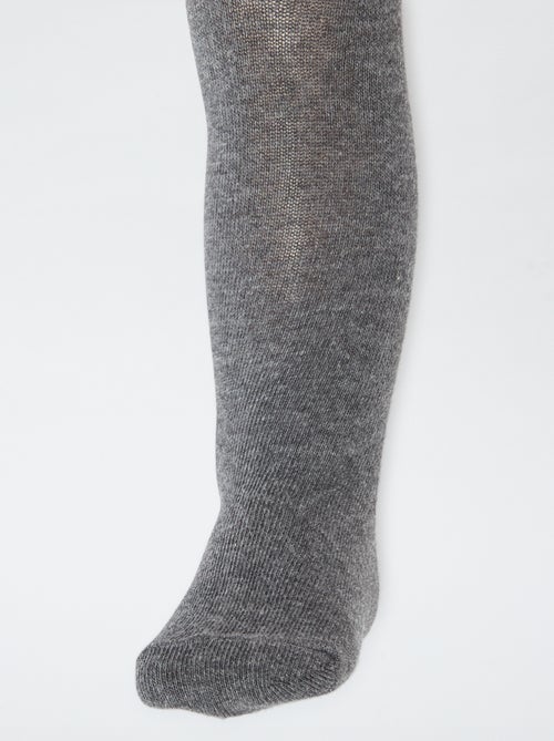 Pack de 2 leotardos de punto lisos - Kiabi