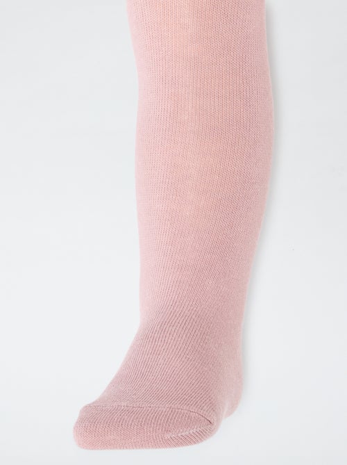 Pack de 2 leotardos de punto lisos - Kiabi