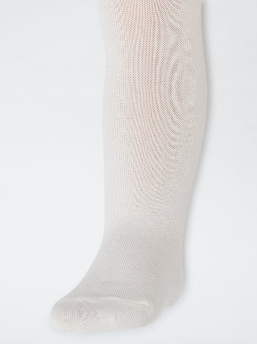 Pack de 2 leotardos de punto lisos - Kiabi