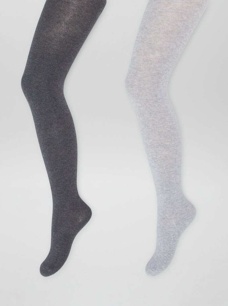 Pack de 2 leotardos GRIS - Kiabi