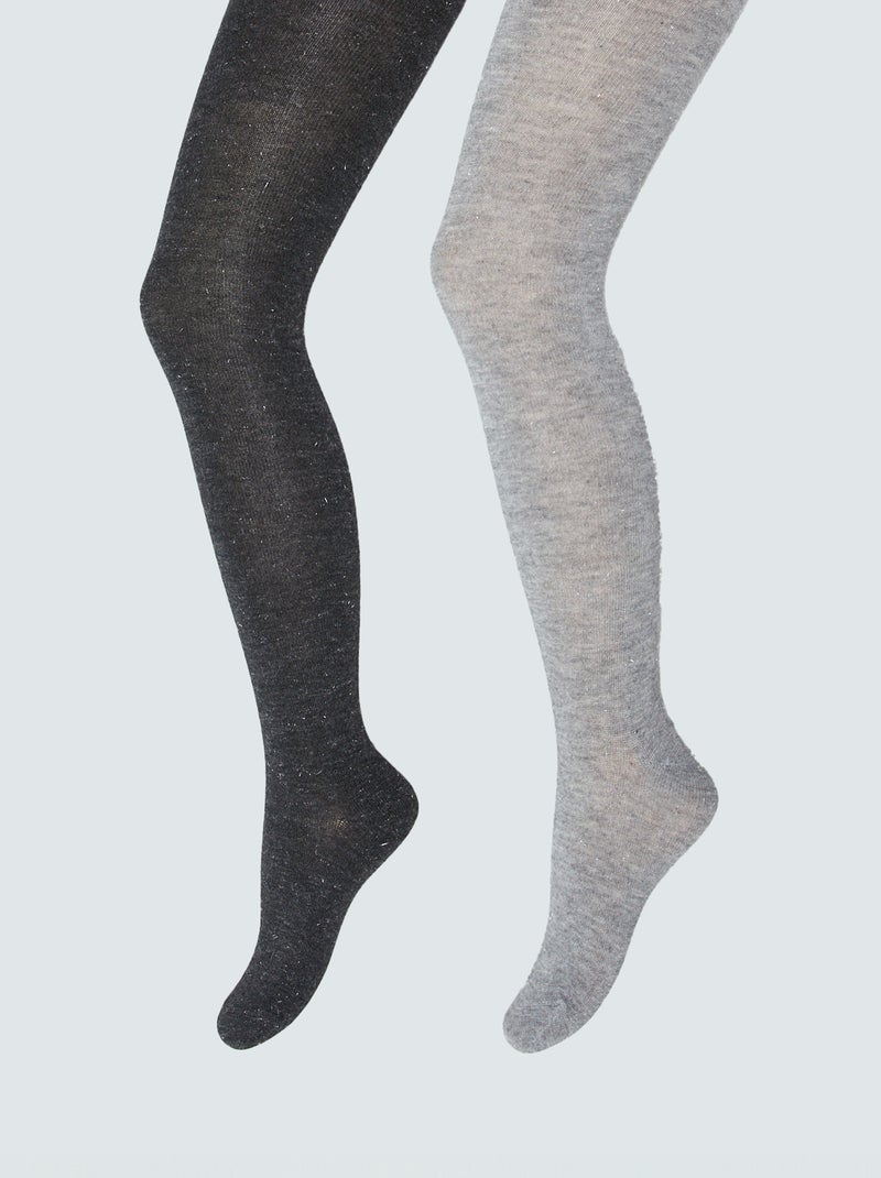 Pack de 2 leotardos GRIS - Kiabi
