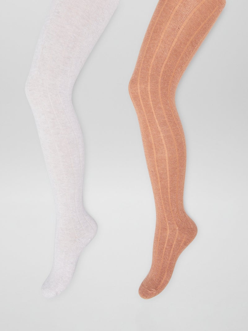 Pack de 2 leotardos MARRON - Kiabi