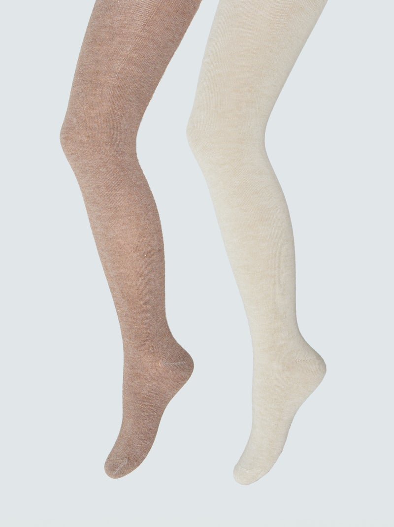 Pack de 2 leotardos MARRON - Kiabi