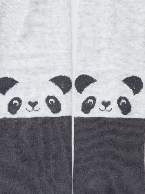 Pack de 2 leotardos 'panda' - Kiabi Pack de 2 leotardos 'panda' - Kiabi