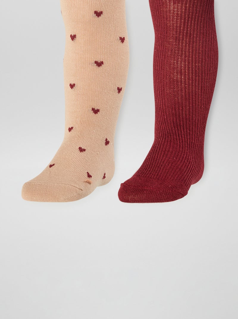 Pack de 2 leotardos ROSA - Kiabi