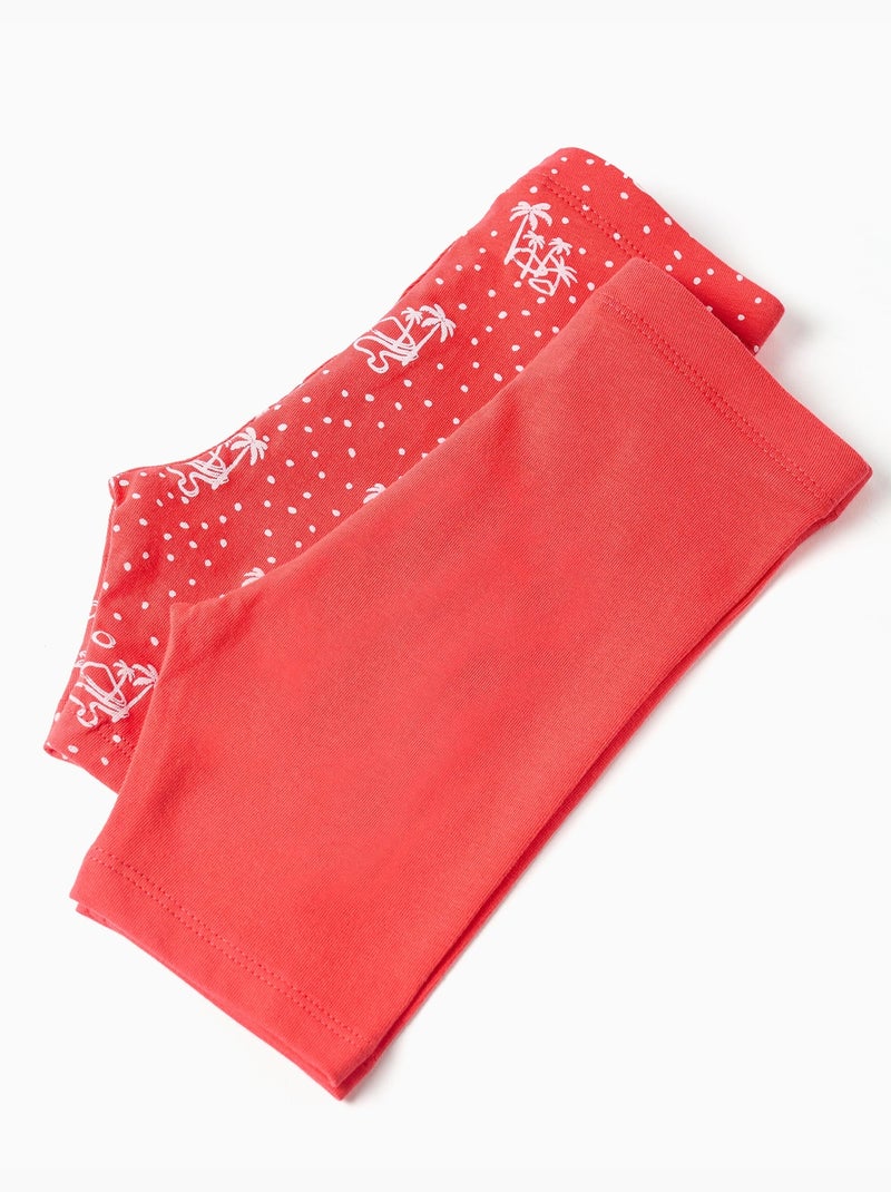 Pack de 2 mallas cortas lisas y estampadas Rosa - Kiabi