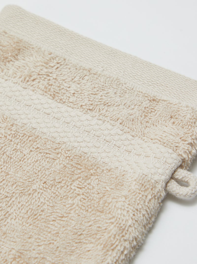 Pack de 2 manoplas de baño  - Kiabi Home BEIGE - Kiabi