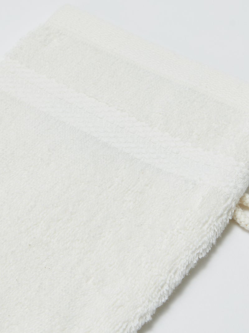Pack de 2 manoplas de baño  - Kiabi Home BLANCO - Kiabi
