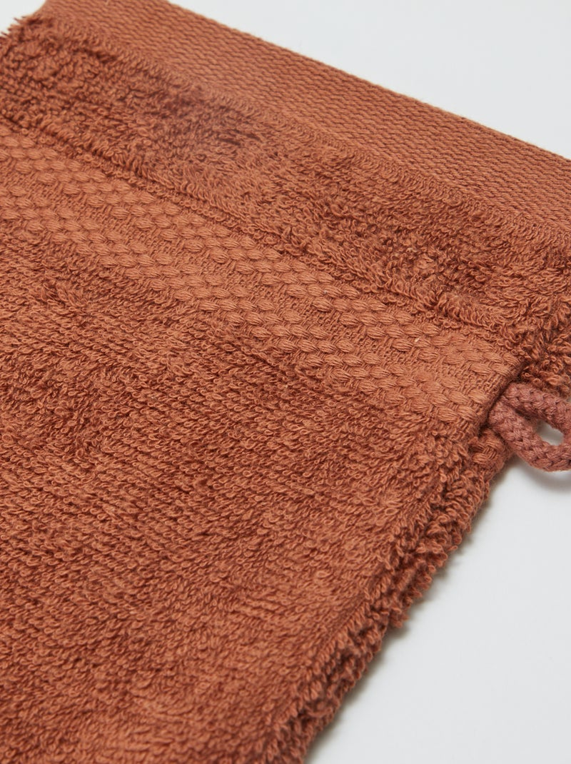 Pack de 2 manoplas de baño  - Kiabi Home MARRON - Kiabi