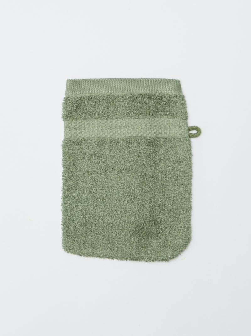 Pack de 2 manoplas de baño  - Kiabi Home VERDE - Kiabi