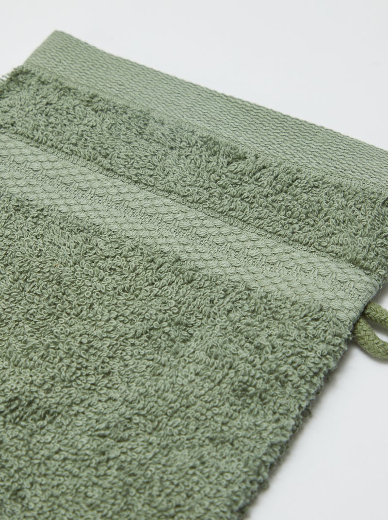 Pack de 2 manoplas de baño  - Kiabi Home VERDE - Kiabi