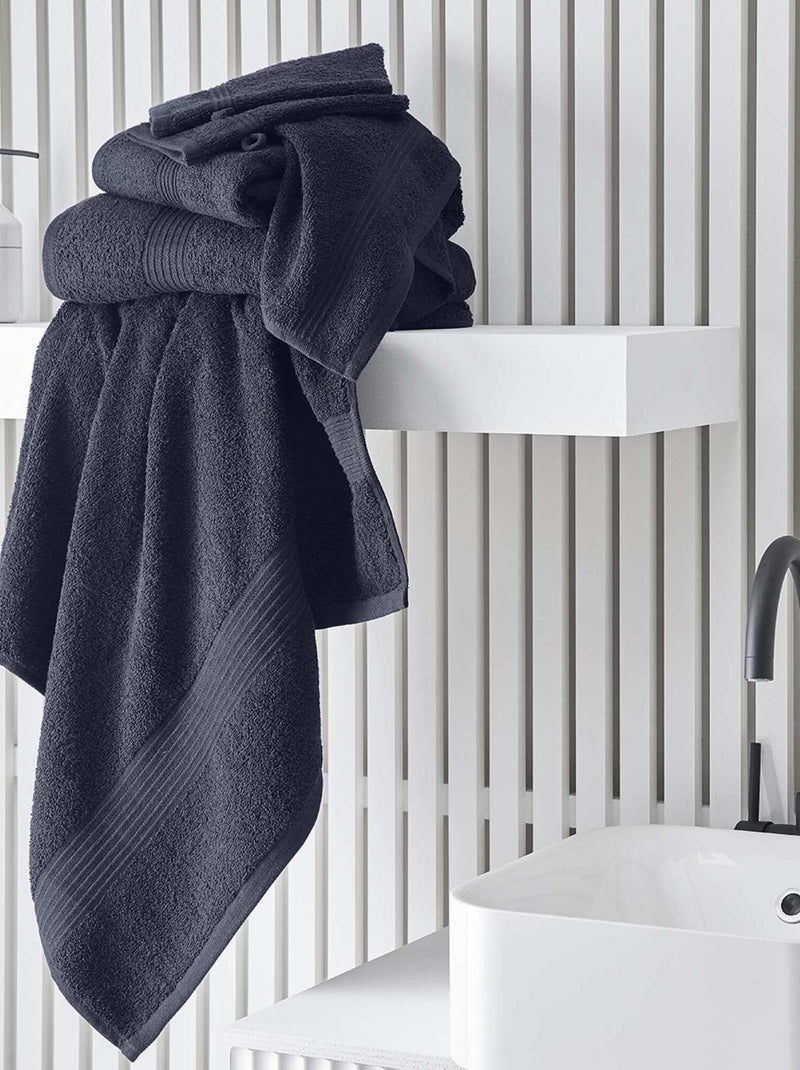 Pack de 2 manoplas de baño azul navy - Kiabi