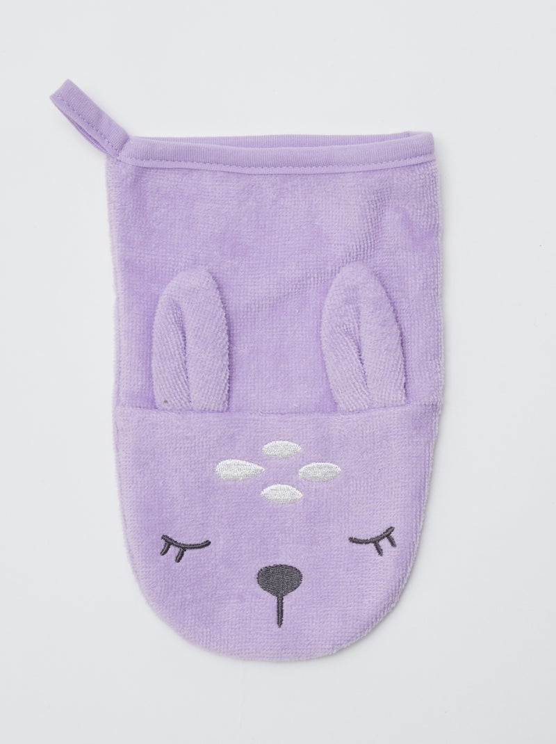 Pack de 2 manoplas de baño GRIS - Kiabi