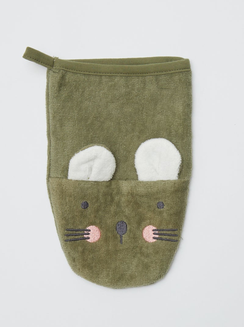 Pack de 2 manoplas de baño GRIS - Kiabi