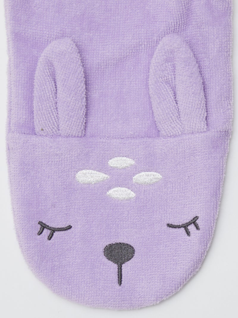 Pack de 2 manoplas de baño GRIS - Kiabi