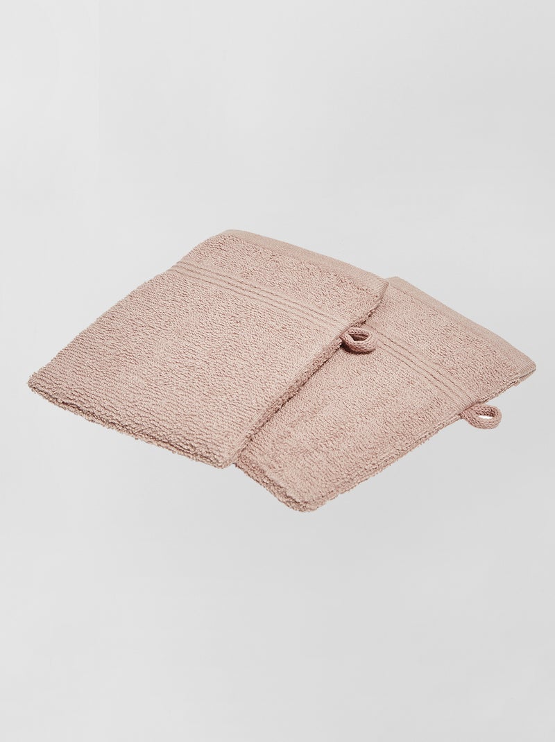 Pack de 2 manoplas de baño ROSA - Kiabi