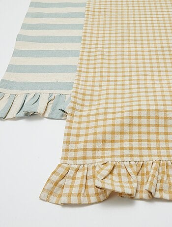 Pack de 2 manteles individuales (32 x 45 cm) con volantes