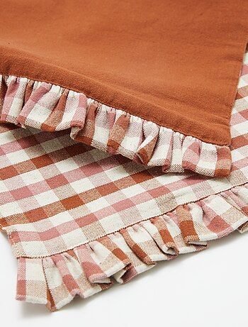 Pack de 2 manteles individuales (32 x 45 cm) con volantes