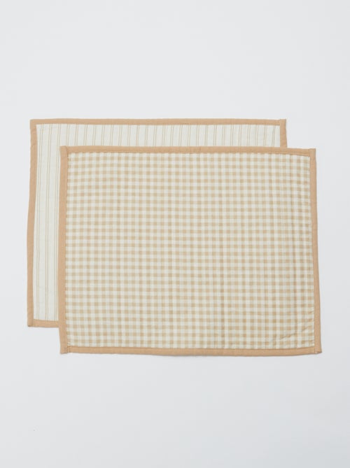 pack de 2 manteles individuales (32x40 cm) doble estampado - Kiabi Home - Kiabi